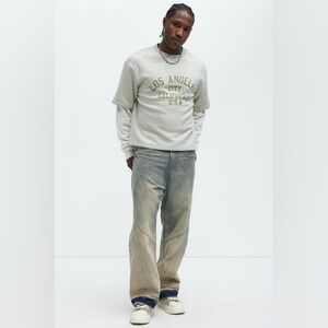 Gomez Paneled Baggy Jeans Vintage Blue Wash